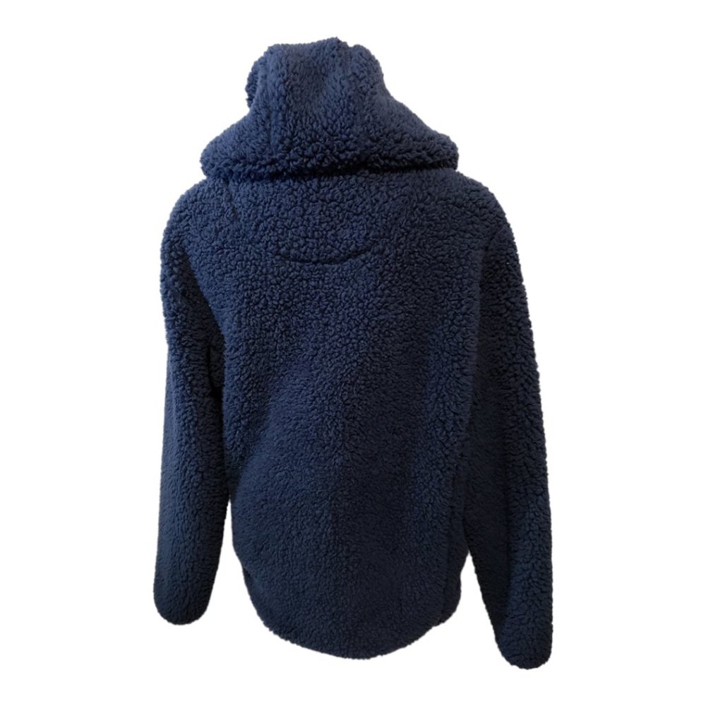 Unisex - BT Supply Co. Navy Blue Plush Hooded Jacket - Size M-L - Picture 2 of 7